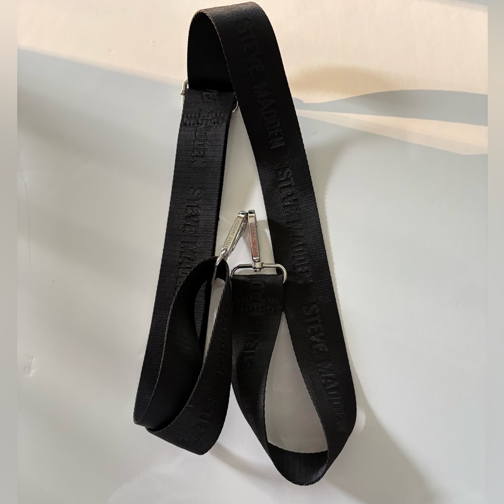 Steve Madden Black Crossbody/Shoulder Ajustable Bag Strap, length 54”